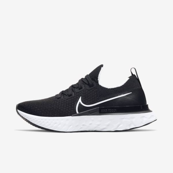 Nike React Infinity Run Flyknit | Black / Dark Grey / White - Click Image to Close