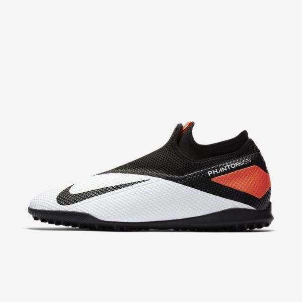 Nike Phantom Vision 2 Academy Dynamic Fit TF | White / Laser Crimson / Black - Click Image to Close