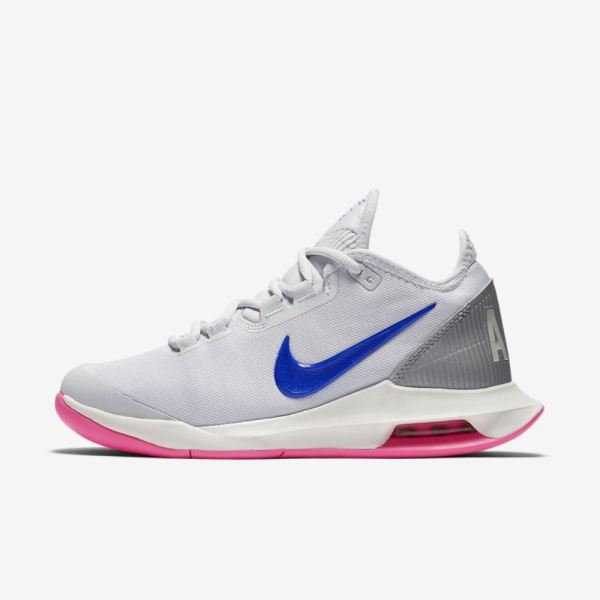 NikeCourt Air Max Wildcard | Pure Platinum / Metallic Platinum / Pink Blast / Racer Blue - Click Image to Close