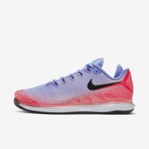 NikeCourt Air Zoom Vapor X Knit | Royal Pulse / Flash Crimson / Frosted Plum / Black