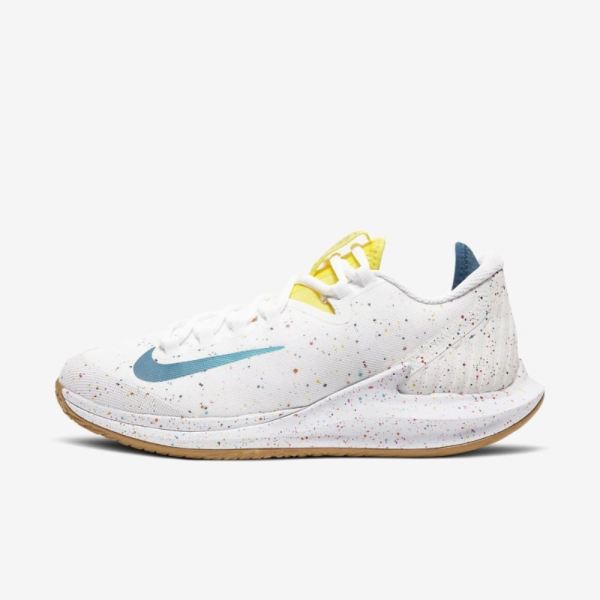 NikeCourt Air Zoom Zero | White / Oracle Aqua / Opti Yellow / Valerian Blue