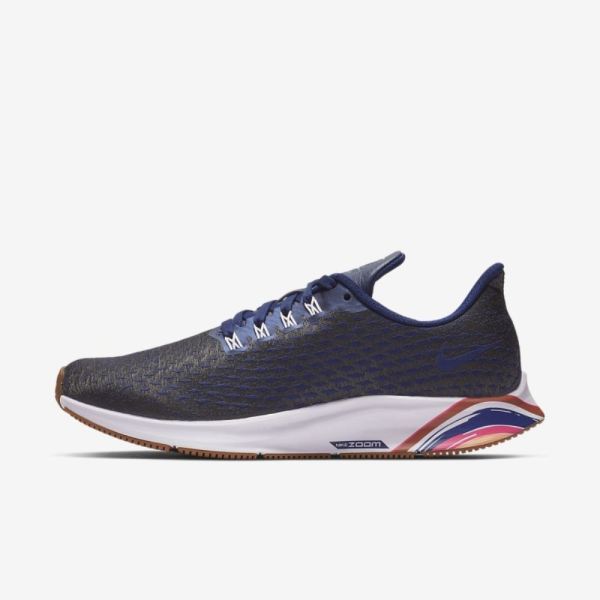 Nike Air Zoom Pegasus 35 Premium | Blue Void / Barely Grape / Deep Royal Blue - Click Image to Close