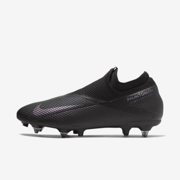 Nike Phantom Vision 2 Academy Dynamic Fit SG-PRO Anti-Clog Traction | Black / Black