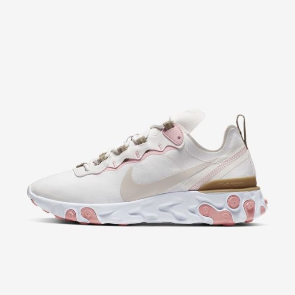 Nike React Element 55 | Phantom / Parachute Beige / Bleached Coral / Light Orewood Brown