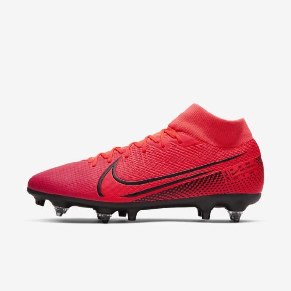 Nike Mercurial Superfly 7 Academy SG-PRO Anti-Clog Traction | Laser Crimson / Laser Crimson / Black - Click Image to Close