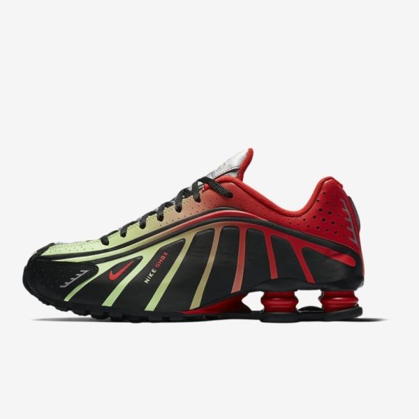 Nike Shox R4 Neymar Jr. | Black / Metallic Silver / Lime Blast / Challenge Red