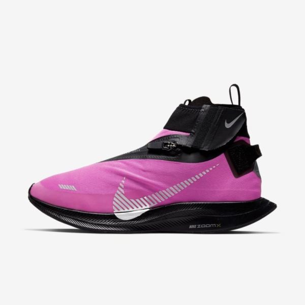 Nike Zoom Pegasus Turbo Shield | Fire Pink / Black / Metallic Silver - Click Image to Close