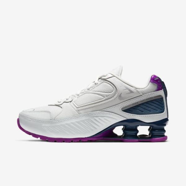 Nike Shox Enigma 9000 | Photon Dust / Valerian Blue / Vivid Purple / Reflect Silver - Click Image to Close