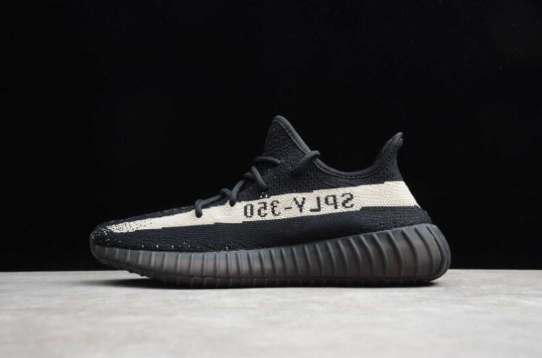 Men's Adidas Yeezy Boost 350V2 Core White Black White BY1604 - Click Image to Close