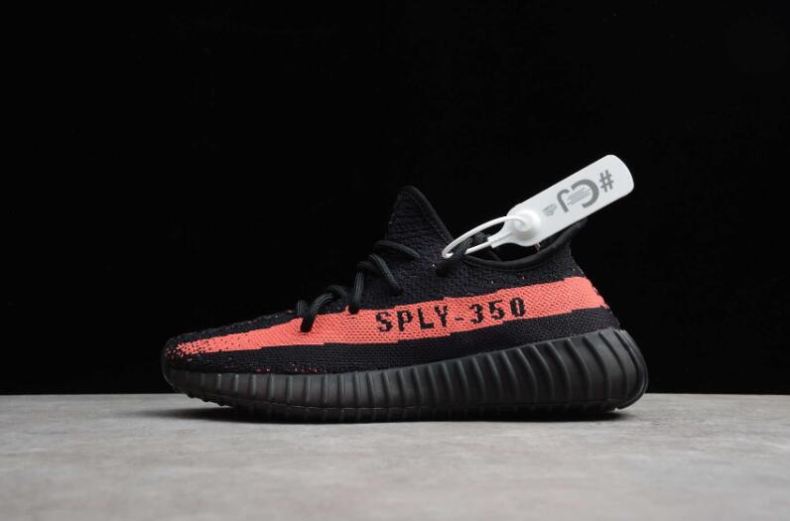 Women's Adidas Yeezy Boost 350V2 Core Black Red BY9612 - Click Image to Close