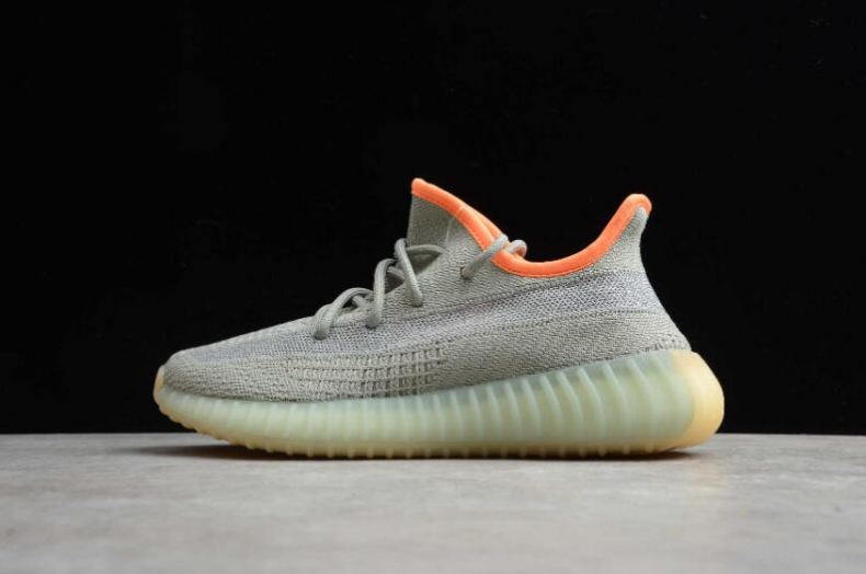 Women's Adidas Yeezy Boost 350 V2 Desert Sage Grey Orange FX9035 - Click Image to Close